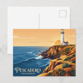 Pigeon Point Lighthouse VS Briefkaart (Voorkant / Achterkant)