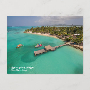Pigeon Point Tobago met Glass Bottom Boats Briefkaart