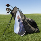 Pigeon Portrait Golfhanddoek (Groen)