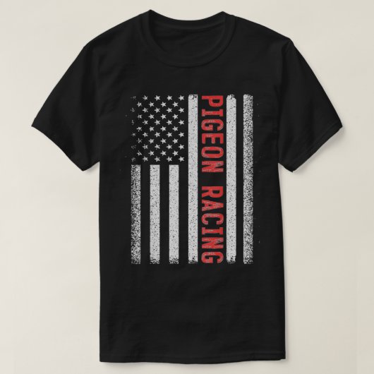 Pigeon Racing American Flag July Breeder T-shirt (Design voorkant)