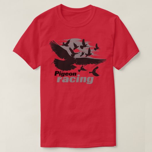 Pigeon Racing Art Bird Racersx27 Design Gift T-shirt (Design voorkant)