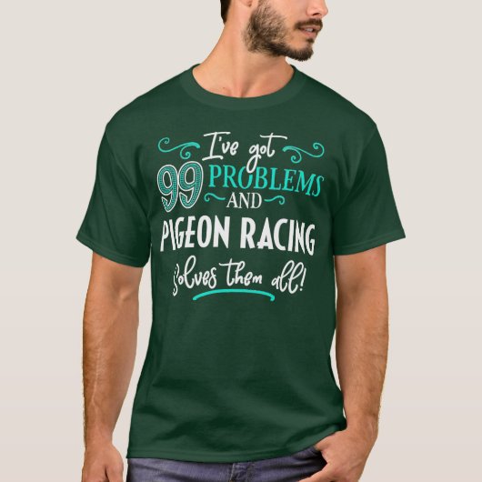 Pigeon Racing Design Gift Pigeon Racing Oplossinge T-shirt (Voorkant)