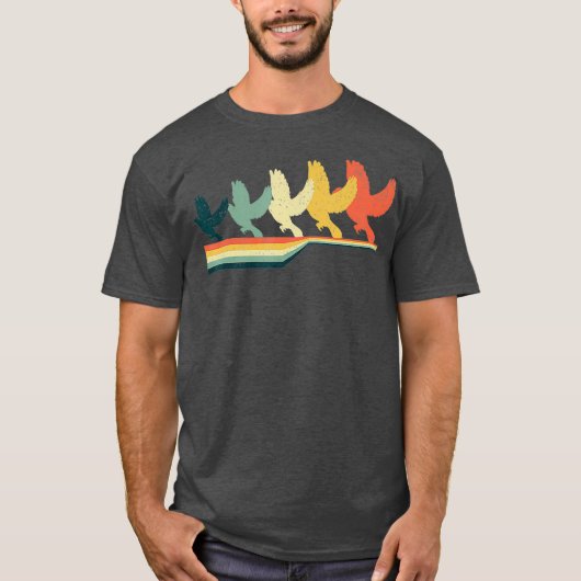 PIGEON RACING Funny Gift Retro T-shirt (Voorkant)