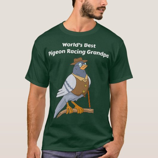 Pigeon Racing Gifts Mannen Grandpa Fathers Day T-shirt (Voorkant)