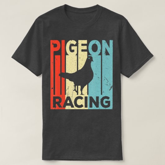 Pigeon Racing  Retro Unisex T-shirt (Design voorkant)