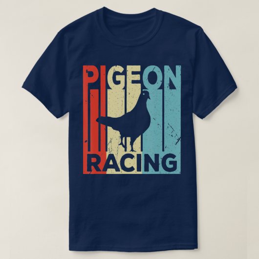 Pigeon Racing  Retro Unisex T-shirt (Design voorkant)