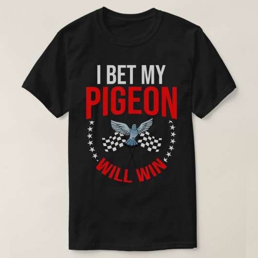Pigeon Racing Trainer Bird Keeping Fancier Clock ( T-shirt (Design voorkant)