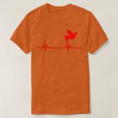 Pigeon red hartslag 1 t-shirt (Design voorkant)