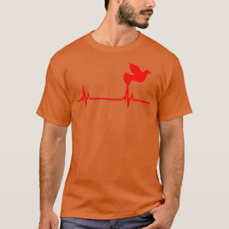 Pigeon red hartslag 1 t-shirt