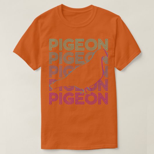 Pigeon Retro 4 T-shirt (Design voorkant)