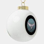 Pigeon Retro Keramische Bal Ornament (Links)