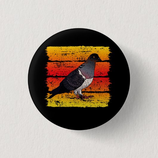 Pigeon Retro Ronde Button 3,2 Cm (Voorkant)