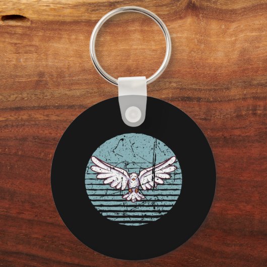 Pigeon Retro Sleutelhanger (Voorkant)