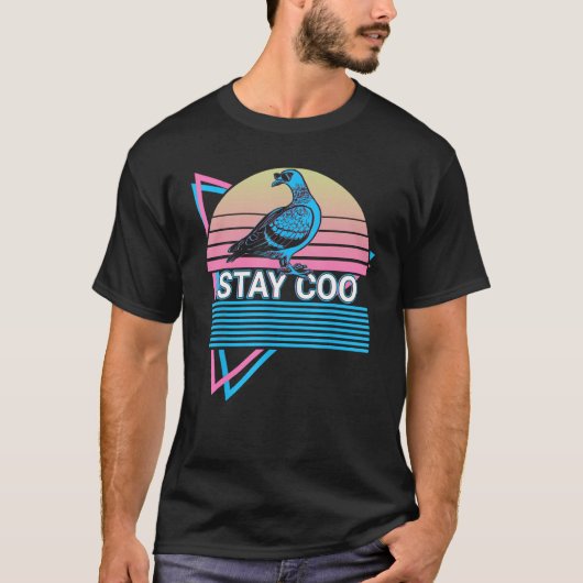 Pigeon Retro Stay Coo T-shirt (Voorkant)