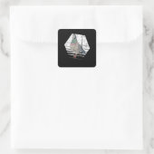 Pigeon Retro Vierkante Sticker (Tas)