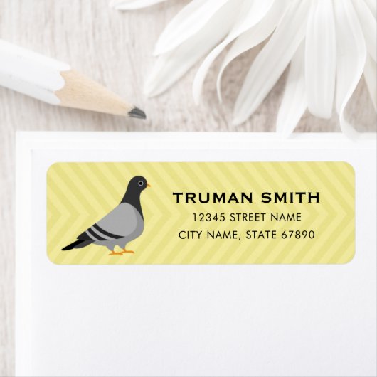 Pigeon Return-adreslabels Etiket (Insitu)