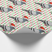 Pigeon Santa Claus Cadeaupapier (Hoek)