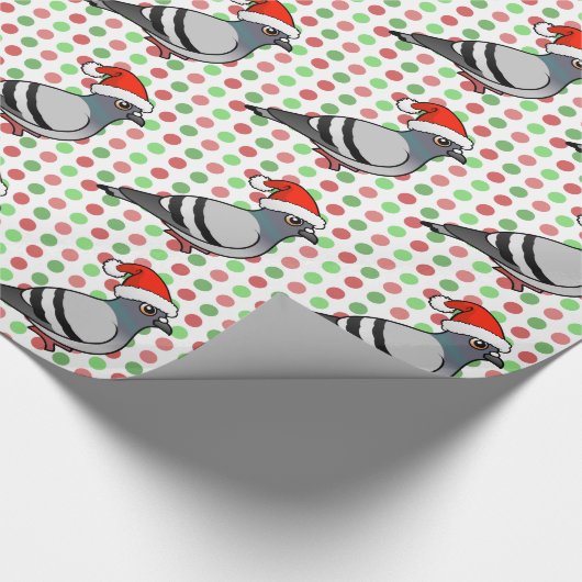 Pigeon Santa Claus Cadeaupapier (Hoek)