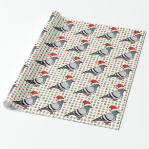 Pigeon Santa Claus Cadeaupapier
