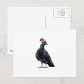 Pigeon Santa Hat Feestdagenkaart (Voorkant / Achterkant)