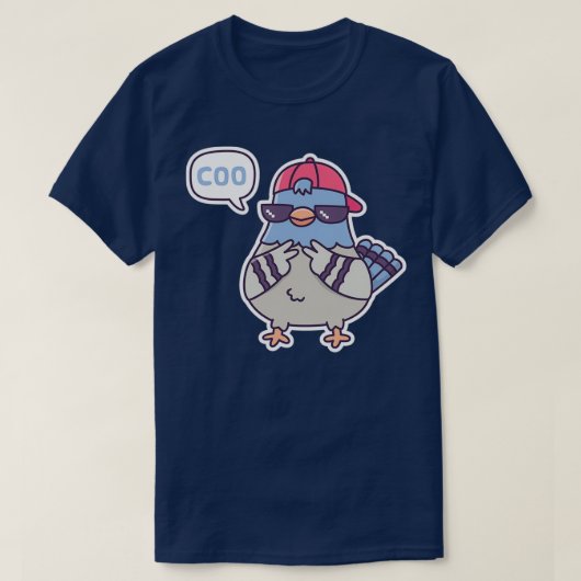 Pigeon Says Coo Funny T-shirt (Design voorkant)
