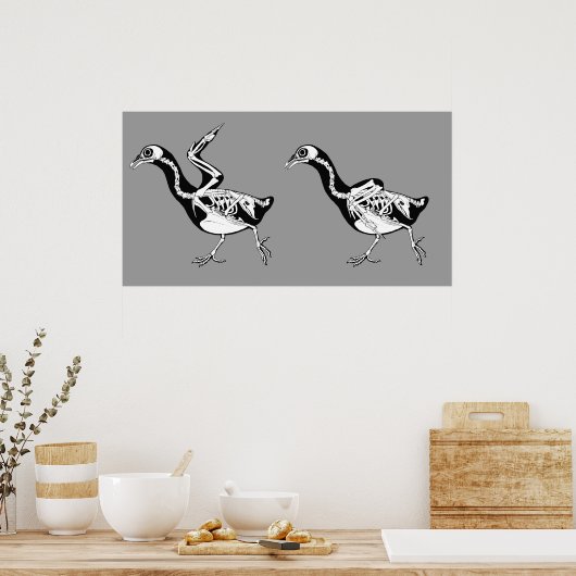 Pigeon Skeletals Print (Keuken)