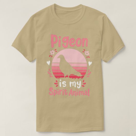 Pigeon Spirit Animal Bird Lover Retro 1 T-shirt (Design voorkant)