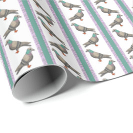 Pigeon Stripe Cadeaupapier