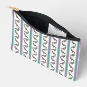 Pigeon Stripe Zipper Pouch Etui (Open)