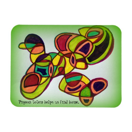 Pigeon Totem Magnet Magneet (Horizontaal)