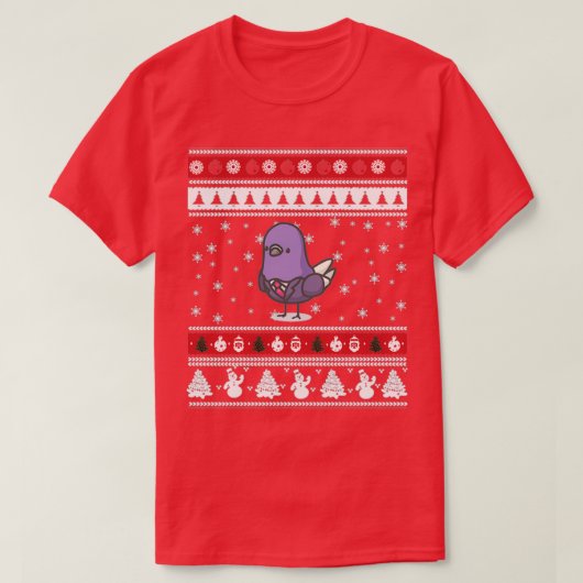 Pigeon Ugly Eerste Kerstmis T-shirt (Design voorkant)