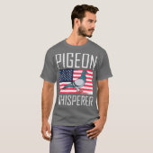 Pigeon Whisperer - Amerikaanse vlag T-shirt (Voorkant volledig)