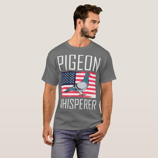 Pigeon Whisperer - Amerikaanse vlag T-shirt (Voorkant volledig)