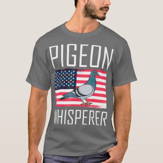 Pigeon Whisperer - Amerikaanse vlag T-shirt (Voorkant)