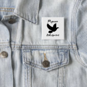 Pigeon Whisperer for a Bird Lover Vierkante Button 5,1 Cm (In situ)