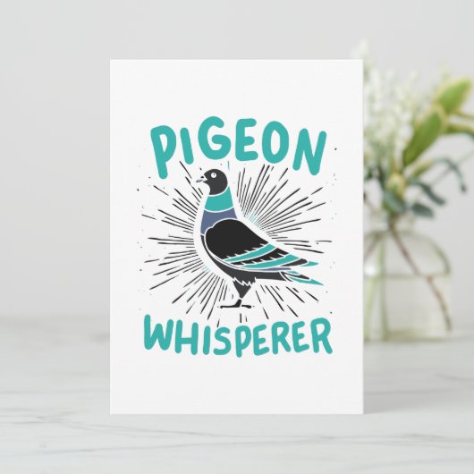 Pigeon Whisperer Kaart (Staand voorkant)