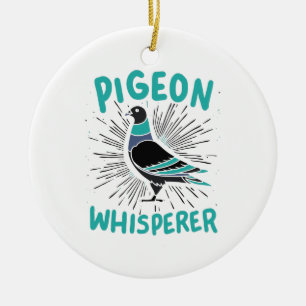 Pigeon Whisperer Keramisch Ornament