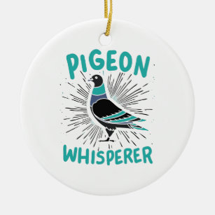 Pigeon Whisperer Keramisch Ornament
