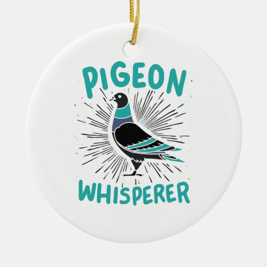 Pigeon Whisperer Keramisch Ornament (Voorkant)