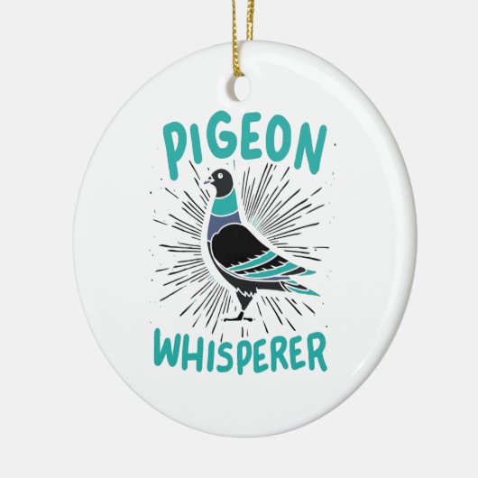 Pigeon Whisperer Keramisch Ornament (Links)