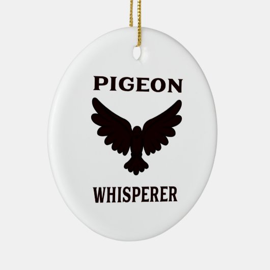 Pigeon Whisperer Keramisch Ornament (Rechts)