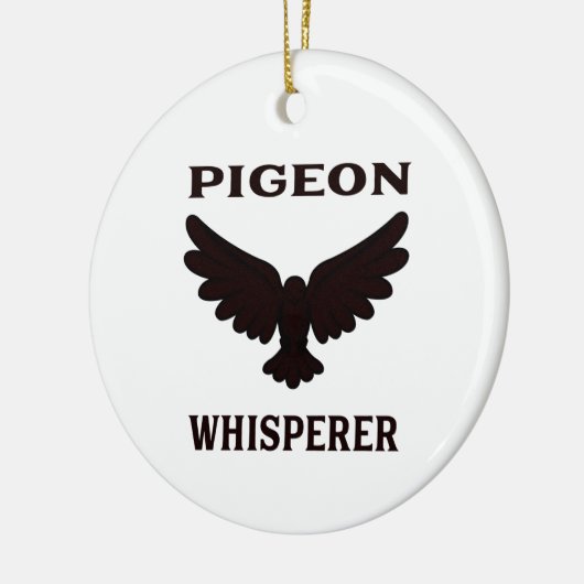 Pigeon Whisperer Keramisch Ornament (Links)