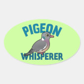 Pigeon Whisperer Ovale Sticker (Voorkant)