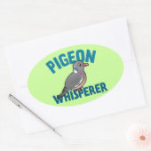 Pigeon Whisperer Ovale Sticker (Envelop)