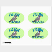 Pigeon Whisperer Ovale Sticker (Vel)