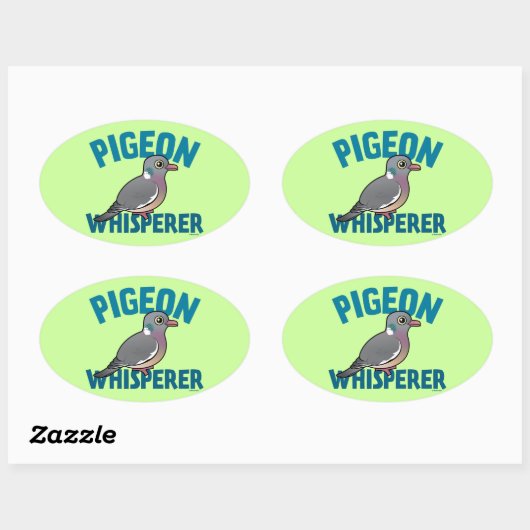 Pigeon Whisperer Ovale Sticker (Vel)