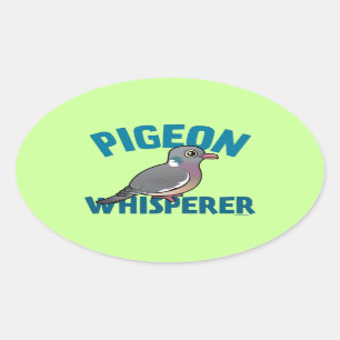 Pigeon Whisperer Ovale Sticker