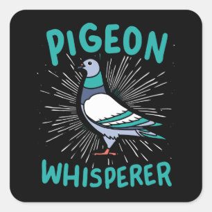 Pigeon Whisperer Vierkante Sticker