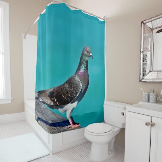 Pigeon With A View Douchegordijn (In situ)