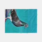 Pigeon With A View Fleece Deken (Voorkant (Horizontaal))